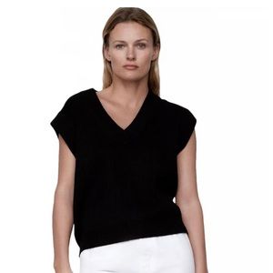 ZARA Women's Black V-Neck Knit Vest Size M